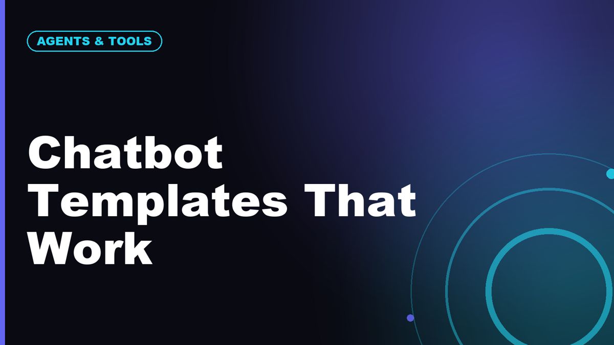 Chatbot Templates for Lead Generation, Support, Booking, and E-Commerce