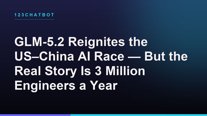GLM-5.2 Reignites the US–China AI Race — But the Real Story Is 3 Million Engineers a Year